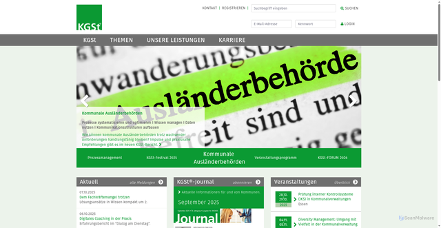 Security scan screenshot of https://www.kgst.de/