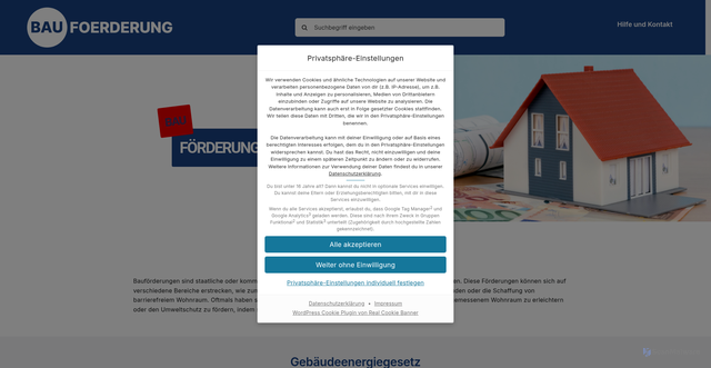 Security scan screenshot of https://baufoerderung.de