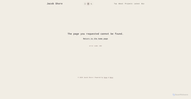 Security scan screenshot of https://jacob-shore.com/categories/tech--tools/