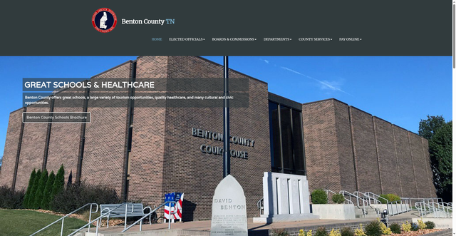 Security scan screenshot of https://bentoncountytn.gov/