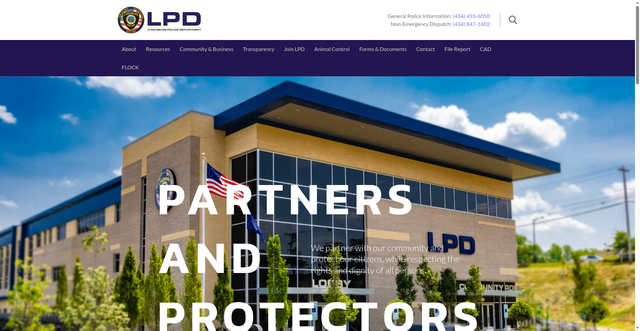 Security scan screenshot of https://www.lynchburgvapolice.gov/