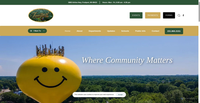 Security scan screenshot of https://fruitporttownship-mi.gov/