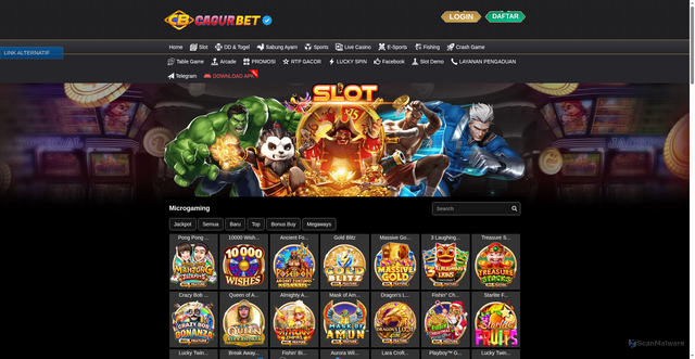 Security scan screenshot of https://cagurbetnatal.top/desktop/game/slot/microgaming