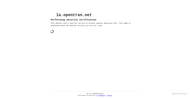 Security scan screenshot of https://la.opentran.net