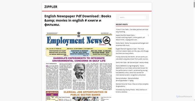 Security scan screenshot of https://relpiset.pages.dev/post/english-newspaper-pdf-download/