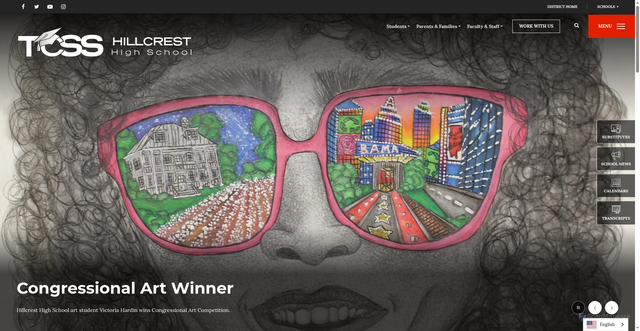 Security scan screenshot of https://hillcresthigh.tcss.net/