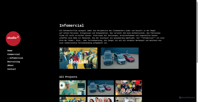 Security scan screenshot of https://studio2-cpp.pages.dev/infomercial/