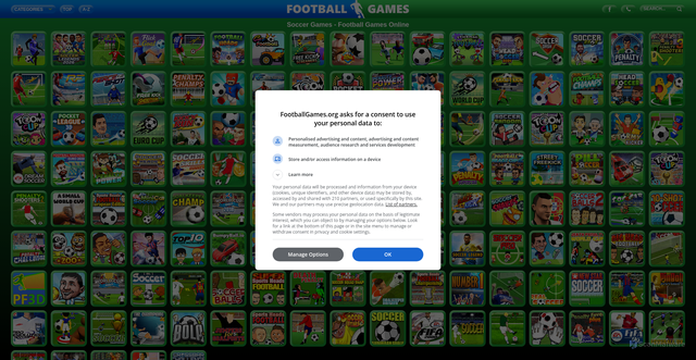 Security scan screenshot of https://www.footballgames.org/soccer-games/