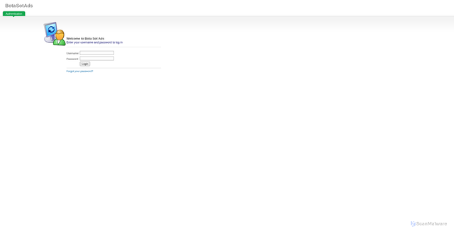 Security scan screenshot of https://ads.botasot.info