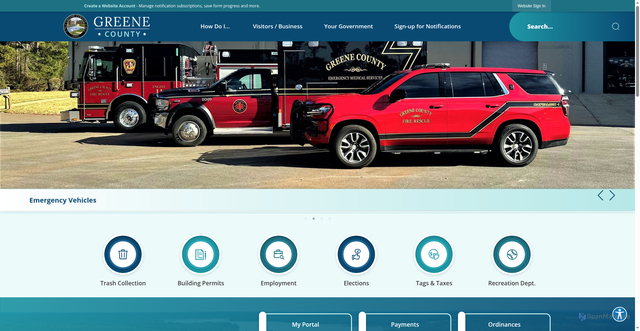Security scan screenshot of https://greenecountyga.gov/