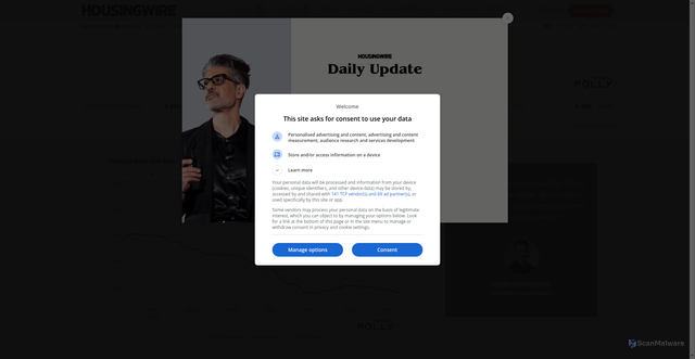 Security scan screenshot of https://www.housingwire.com/mortgage-rates/