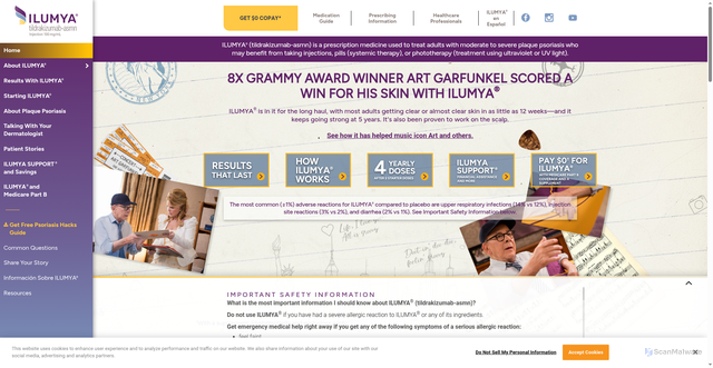Security scan screenshot of https://ilumya.com