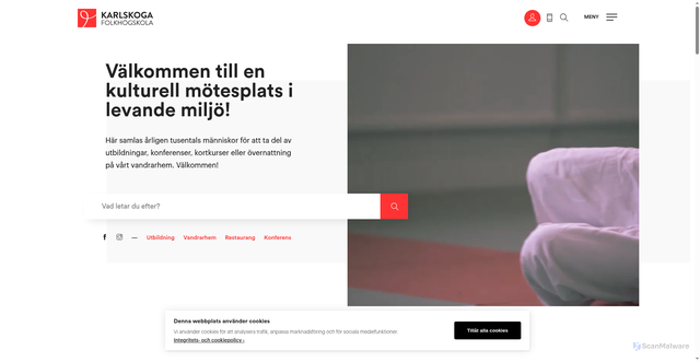 Security scan screenshot of https://karlskogafolkhogskola.se