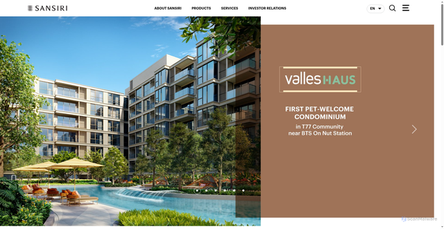 Security scan screenshot of https://sansiri.com