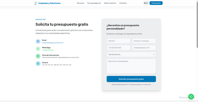 Security scan screenshot of https://lise-site.pages.dev/contacto