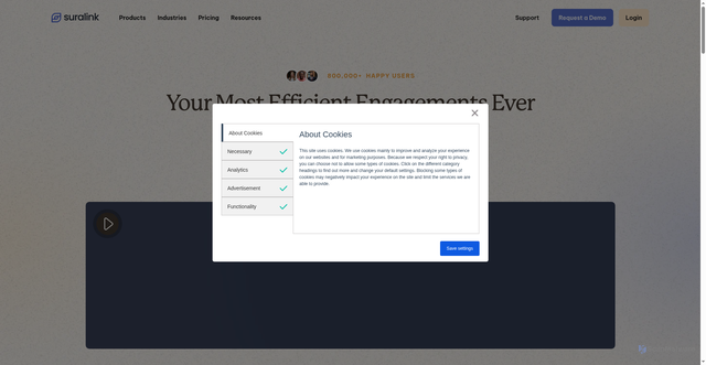 Security scan screenshot of https://accounts.suralink.com