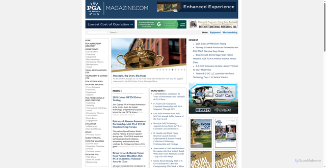 Security scan screenshot of https://pgamagazine.com/