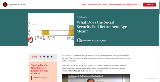 Security scan screenshot of https://cardinalguide.com/posts/what-does-the-social-security-full-retirement-age-mean/