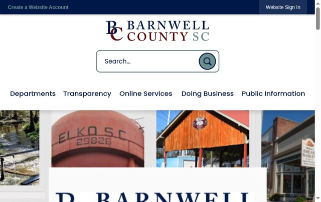 Security scan screenshot of https://barnwellcountysc.gov/