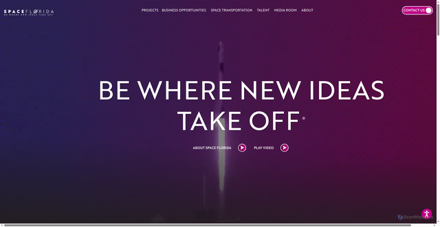 Security scan screenshot of https://www.spaceflorida.gov/