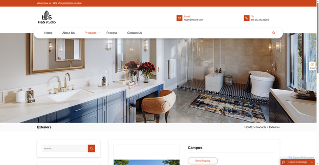 Security scan screenshot of https://hswrx.cn/index.php?m=home&c=View&a=index&aid=103