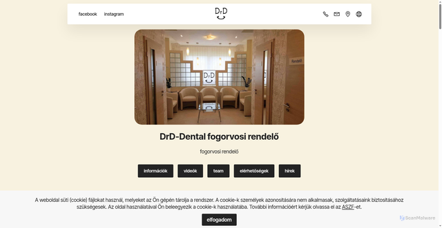 Security scan screenshot of https://www.monitor.drddental.hu/