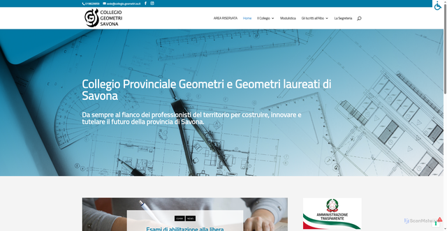 Security scan screenshot of https://collegio.geometri.sv.it/