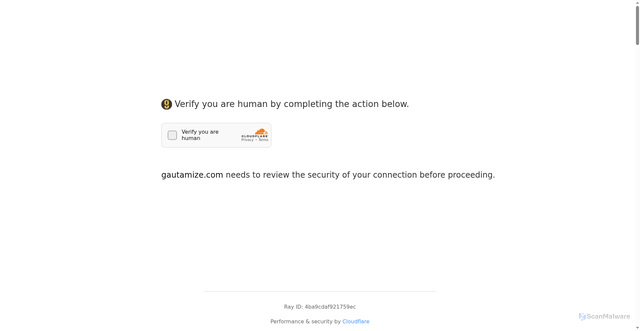 Security scan screenshot of https://gautamize.com/