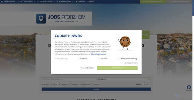 Security scan screenshot of https://jobs-pforzheim.com