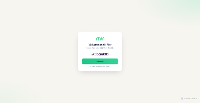 Security scan screenshot of https://rivr.io/mina-sidor