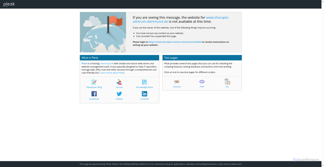 Security scan screenshot of https://www.therapie-zentrum-dortmund.de