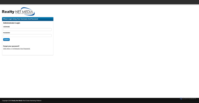 Security scan screenshot of my.realtynetmedia.com