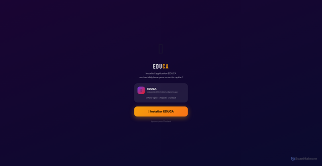 Security scan screenshot of https://educapersonellefprmation-ere6zm40x4.edgeone.app/