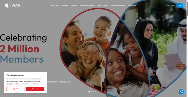 Security scan screenshot of https://nas.ae/