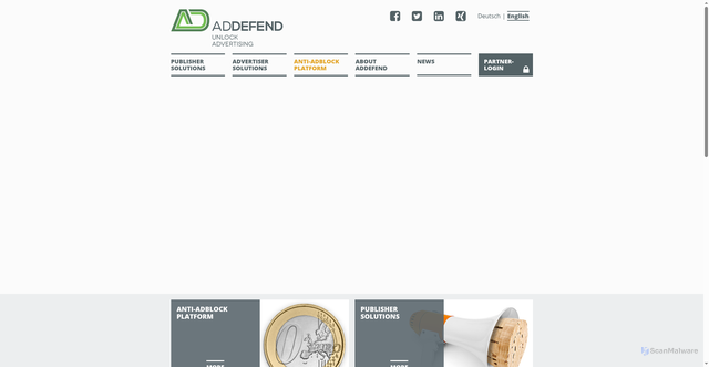Security scan screenshot of https://addefend.com