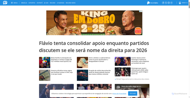 Security scan screenshot of https://www.r7.com/