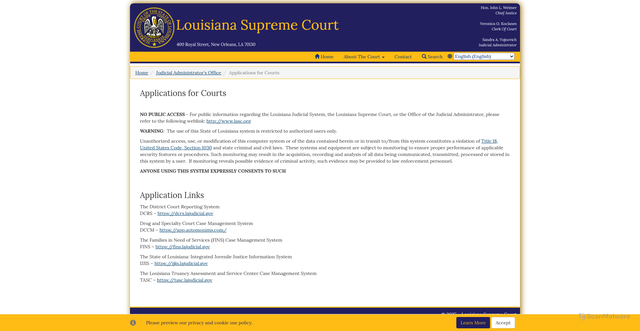Security scan screenshot of https://www.lasc.org/Judicial_Administrator's_Office?p=CourtApps