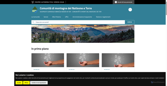 Security scan screenshot of https://www.natisone-torre.comunitafvg.it/