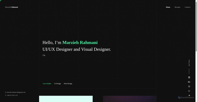 Security scan screenshot of http://marieh-site.pages.dev/