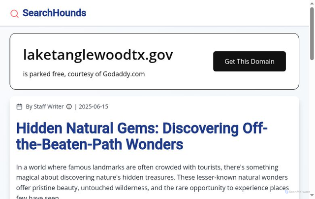 Security scan screenshot of https://laketanglewoodtx.gov/