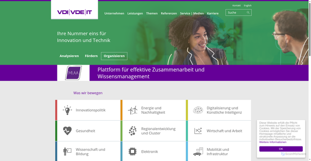 Security scan screenshot of https://www.vdivde-it.de/de