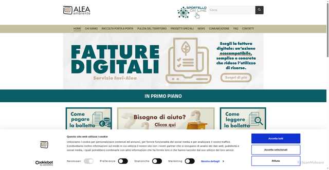 Security scan screenshot of https://www.alea-ambiente.it/