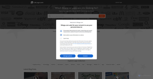 Security scan screenshot of https://liblogo.com