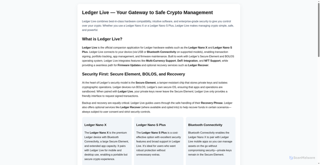 Security scan screenshot of ledger-live-desktopp-cloud.pages.dev