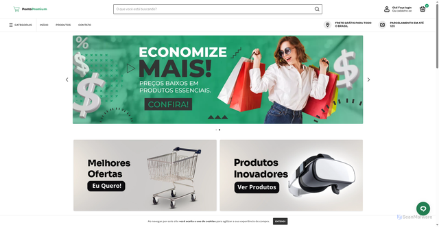 Security scan screenshot of https://pontopremium.com.br/