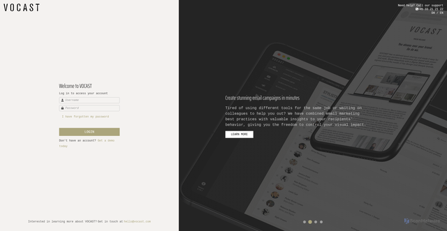 Security scan screenshot of https://presscloud.com