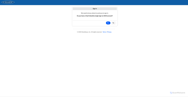 Security scan screenshot of https://chartindustries.quickbase.com