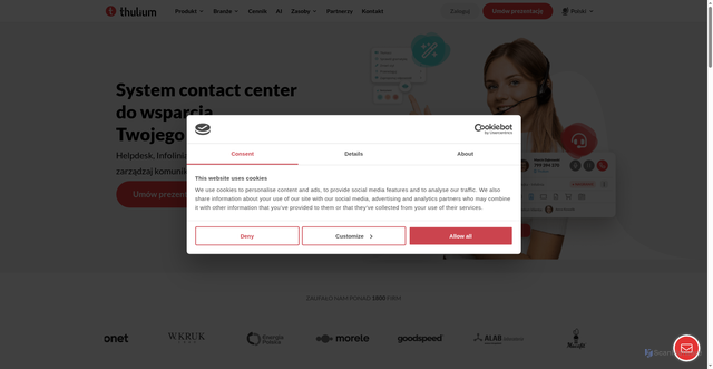 Security scan screenshot of https://thulium.com