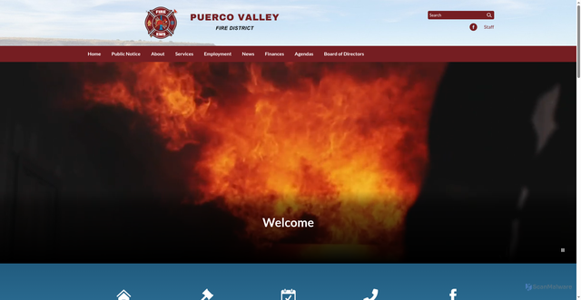 Security scan screenshot of https://puercovalleyfireaz.gov/