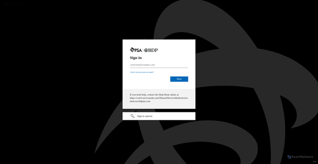 Security scan screenshot of https://bdpnt.sharepoint.com
